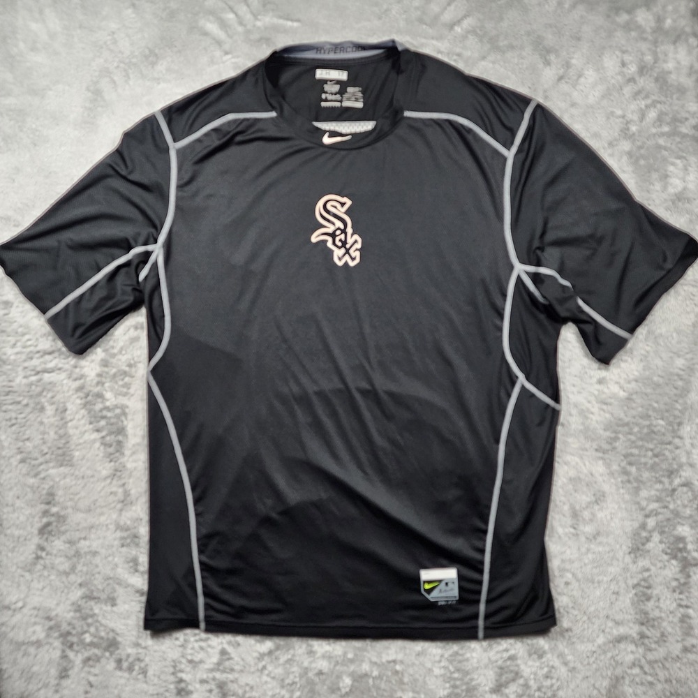 Chicago White Sox Shirt Mens 2XL Black Team Issued MLB Baseball Nike Pro Combat